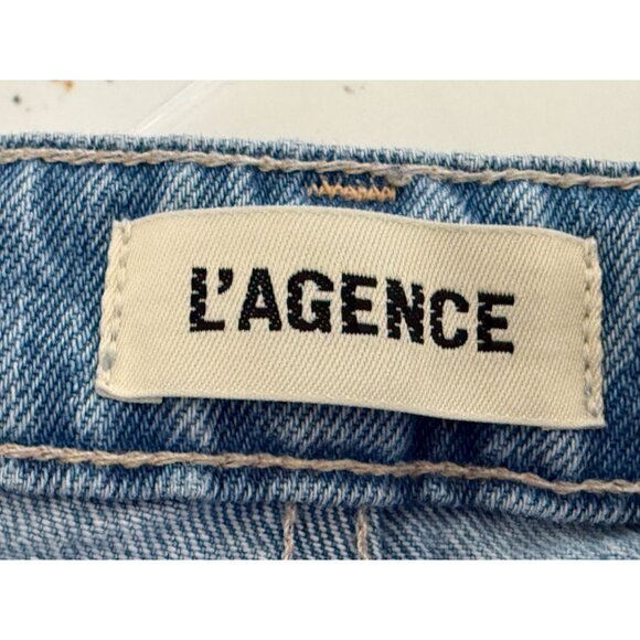 LAgence Womens Light Wash High-Rise Wide-Leg Denim Jeans Size 26 - Picture 5 of 8